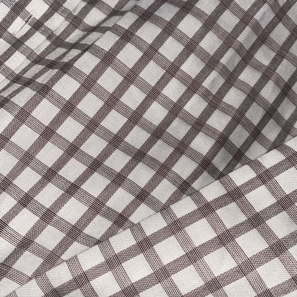 Michael Kors mens dress shirt brown and white striped size 15 1/2